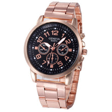 Load image into Gallery viewer, Women Watches Classic Watch Women Quartz Wristwatch Stainless Steel Ladies Clock Rose Gold