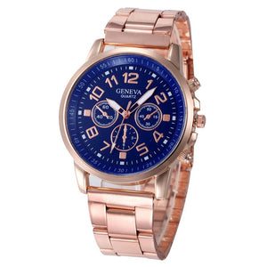 Women Watches Classic Watch Women Quartz Wristwatch Stainless Steel Ladies Clock Rose Gold