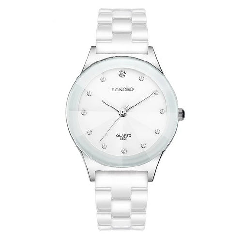 Luxury White Ceramic Watch Women Fashion Casual Quartz Watches