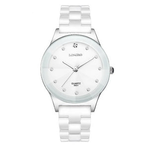 Luxury White Ceramic Watch Women Fashion Casual Quartz Watches