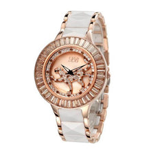 Load image into Gallery viewer, Womens Watch Crystal Rose Gold Rotatable Leopard Watch